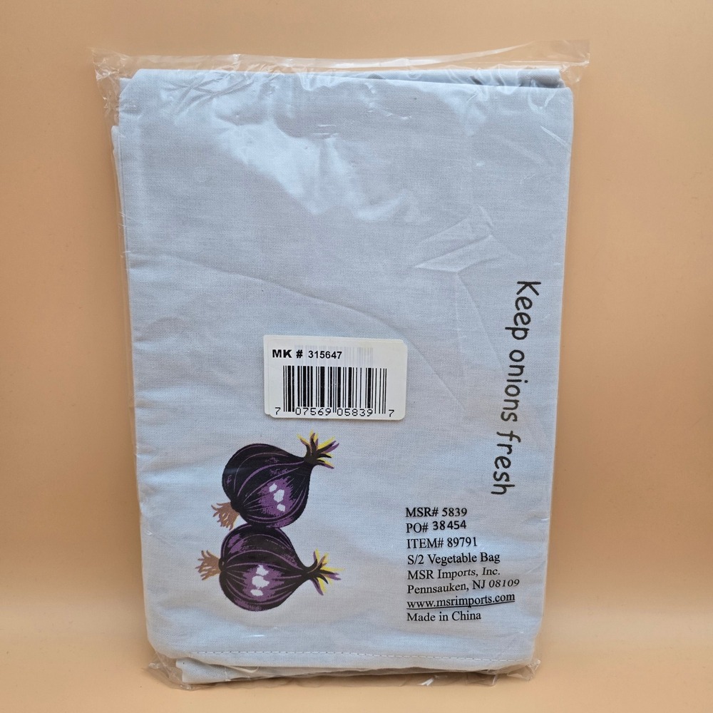 MSR Imports S/2 Vegetable Bag Set Onion and Potato Storage Pouches 89791